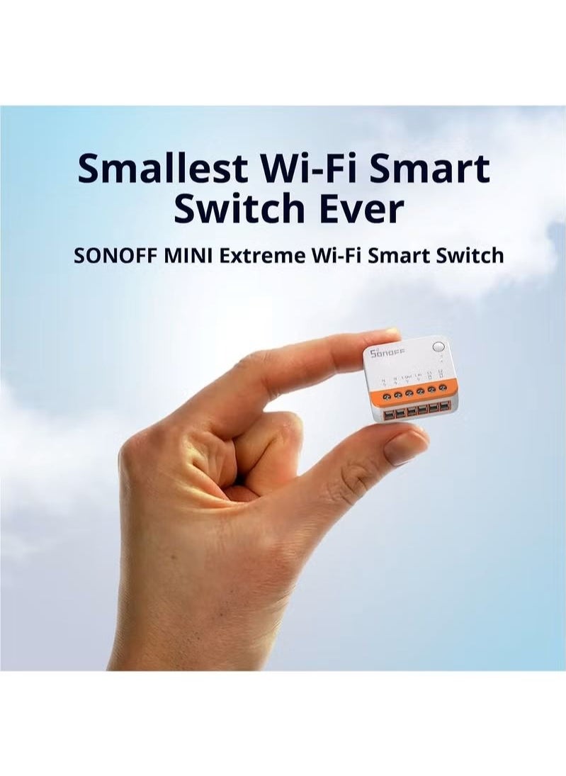 SONOFF - MINIR4 10A Smart WiFi Extreme Wireless Light Switch,Universal DIY Module for Smart Home Automation Solution, Works with Alexa & Google Home Assistant, No Hub Required - Image 1