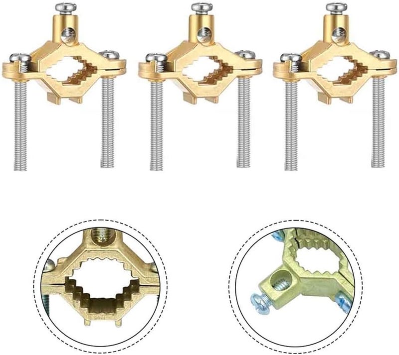 Copper Alloy Ground Clamp Set 3PCS For Bonding Wire To 1 2 1 Inch Water Pipe Or Steel Conduit - Image 3