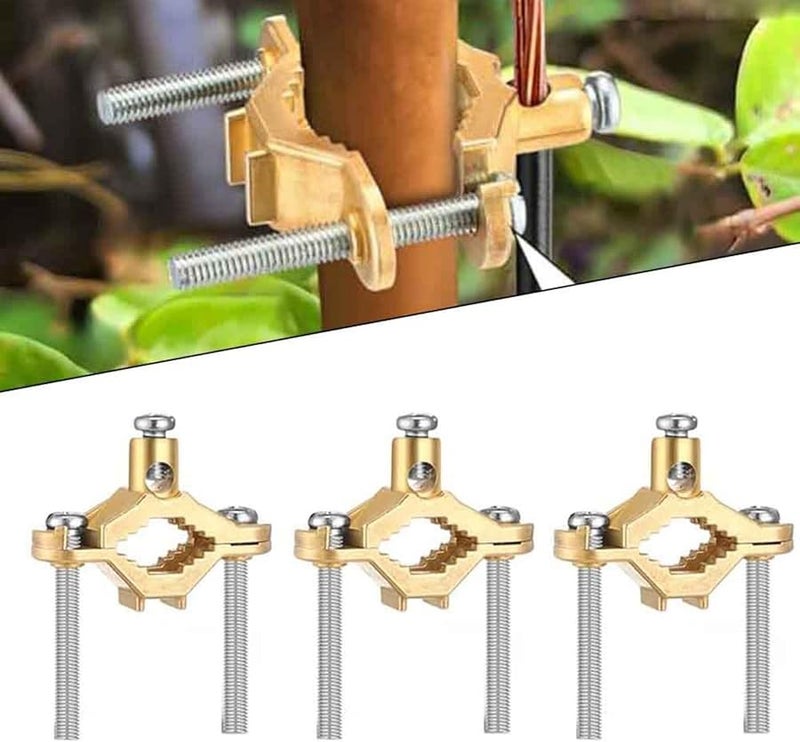 Copper Alloy Ground Clamp Set 3PCS For Bonding Wire To 1 2 1 Inch Water Pipe Or Steel Conduit - Image 4