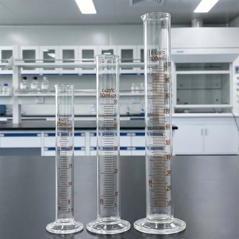 25ml Graduated Cylinder for Laboratory Experiments with Clear Markings - Image 1