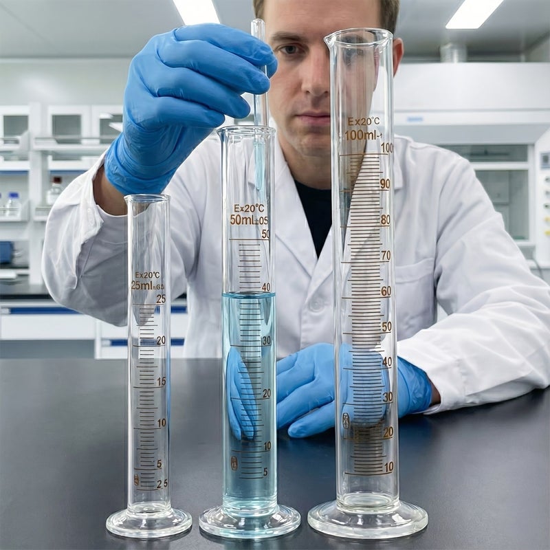 25ml Graduated Cylinder for Laboratory Experiments with Clear Markings - Image 2