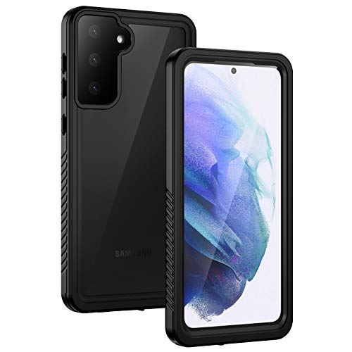 Lanhiem for Samsung Galaxy S21 Case, IP68 Waterproof Dustproof Case with Built-in Screen Protector, Rugged Full Body Shockproof Protective Phone Cover for Galaxy S21 5G 6.2 Inch, Black - Image 1