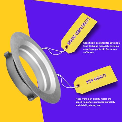 Fotoconic 152mm / 6 Inch Diameter Speed Ring Adapter Flange Speedring Softbox Soft Box for Bowens S Flash/Monolight - Image 4