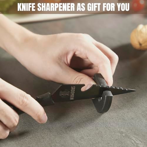 SADOMAIN Kitchen Scissors All Purpose, Extra Sharp Kitchen Shears with Knife Sharpener & Sheath, Solid & Durable Stainless Steel Scissors with ANTI-RUST Black Titanium Plated, Dishwasher Safe - Green - Image 5