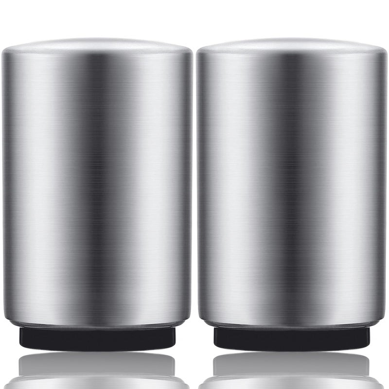 2PCS Premium Beer Bottle Opener Automatic Stainless Steel Quick Pop the Top Can Openers by Magnet Catching No Damage Caps Wine Accessory Push Down Off Magnetic Bartender Tool for Home Picnic Camping