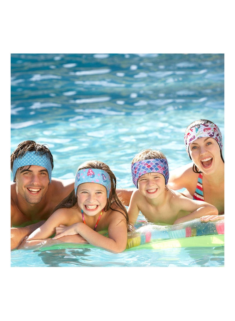 إسكدنيا Swimming Headband, 4 Pieces Ear Band, Adjustable Swim Keeping Water Out Ear, Protection Headband for Kids, Adults Surfing Bathing Kayaking, Band Cover - Image 5