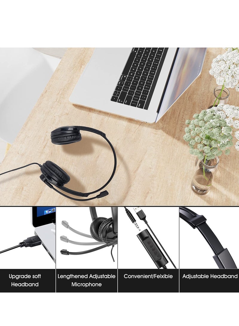 Surround Sound Gaming Headset, 3.5mm/USB, Noise Cancelling, Cross-Platform Compatibility, Audio Controls for PC and Tablet - Image 4