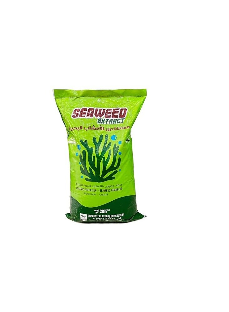 Organic Seaweed Extract Granular Fertlizer for indoor outdoor plants rich with macro and micro nutrients in Granules | Made in UAE | 1 Kg