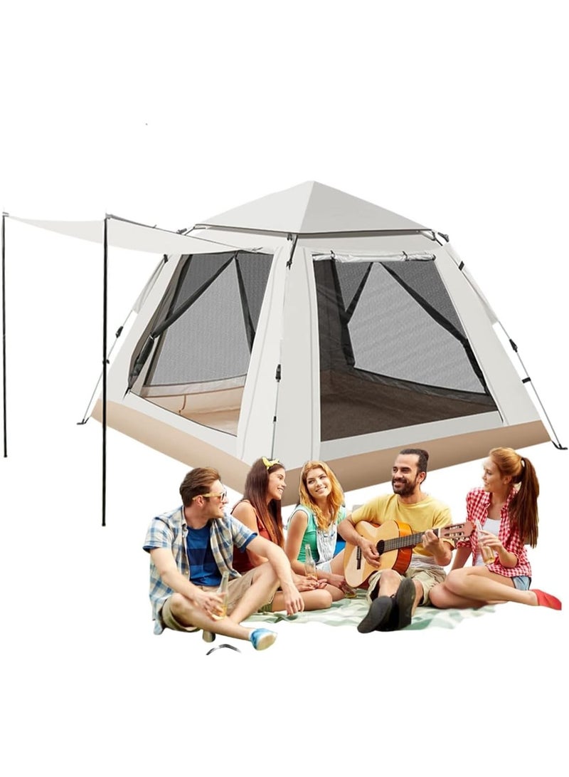 DubaiGallery Spacious 4-8 Person Instant Cabin Camping Tent with Large Front Canopy, Waterproof Material, Wind-Resistant Frame, Dual Ventilation Mesh Doors, Easy Carry Bag & Strong Poles – Ideal for Family Camping, Outdoor Adventures, Beach & Mountain Travel - Image 2
