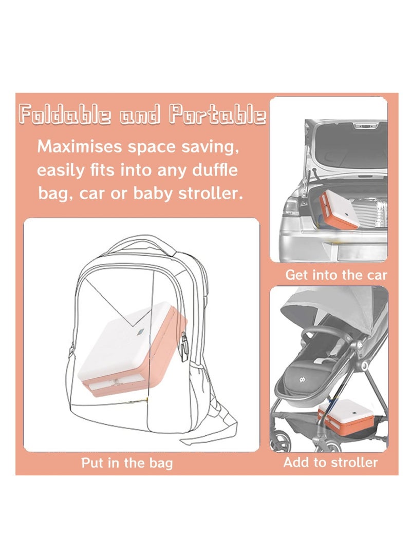 Excefore Travel Potty, 3-in-1 Foldable Kids Training Toilet Seat, Kids Portable Potty, Childrens Car Potty Chair, with Storage Bag and 20pcs Potty Liners, for Camping Park Indoor Outdoor - Image 3