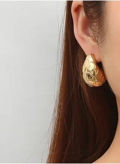 The Black Pearl Accessories Stainless Steel Golden Earring  - Image 2