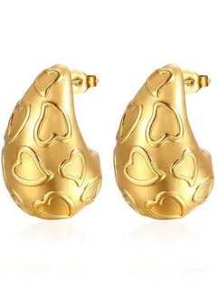 The Black Pearl Accessories Stainless Steel Golden Earring  - Image 1