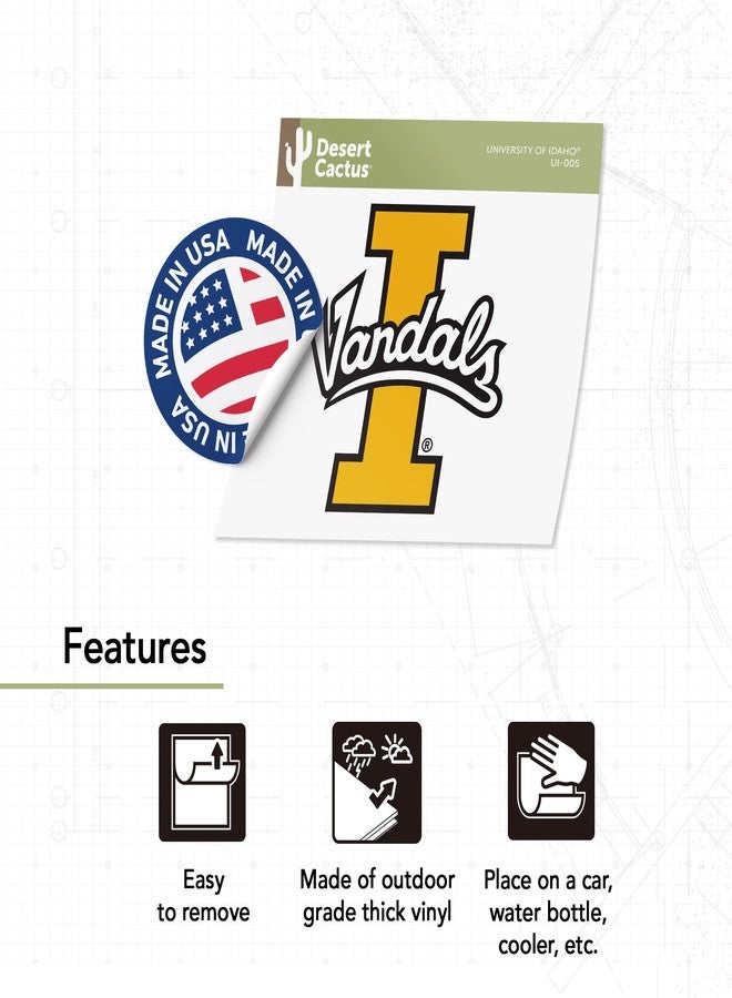 Desert Cactus University of Idaho Vandals U of I Vinyl Decal Laptop Water Bottle Car Scrapbook Sticker (IND 005) - Image 4