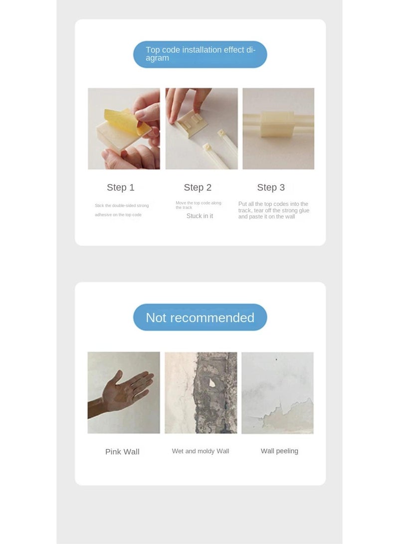 Bluejw ستارة سرير مع مسار انزلاقي مزدوج على شكل حرف U باللون الوردي - Image 5