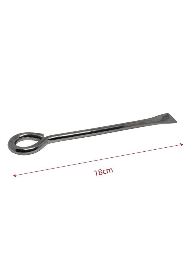 UNEQUETREND Coconut Breaker Stainless Steel, Heavy Guage, Heavy Base, Diameter 7 Inch with Coconut Opener Steel Rod, Length 18cm, Thickness 10 mm - Image 2