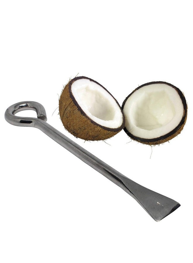 UNEQUETREND Coconut Breaker Stainless Steel, Heavy Guage, Heavy Base, Diameter 7 Inch with Coconut Opener Steel Rod, Length 18cm, Thickness 10 mm - Image 4
