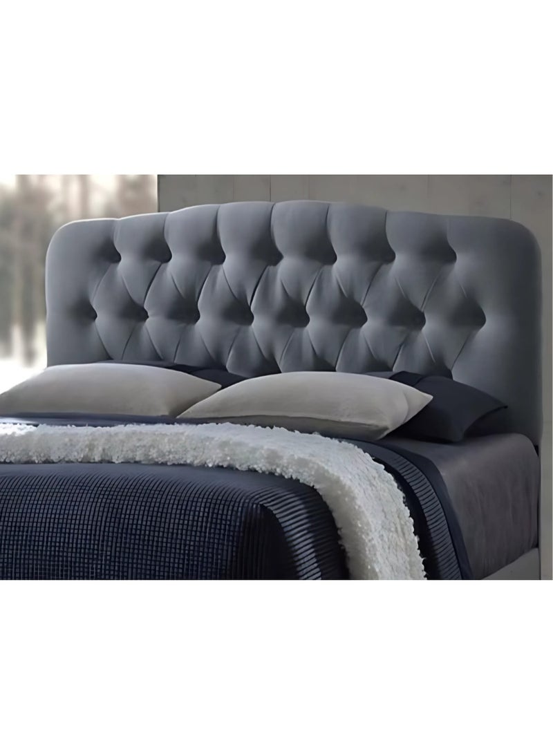 Jaguar |SGL Bed, Chanel Fabric, Size 100*200*125 cm Silver Color, From Modern Suite - Image 2