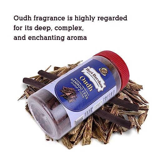 Hari Darshan Oudh Dhoop Sticks | Premium Dhoop for Meditation, Puja & Home Fragrance | Bamboo Less Natural Incense Sticks with Holder | Long Lasting Luxury Aroma | Pack of 3-125g Each - Image 3