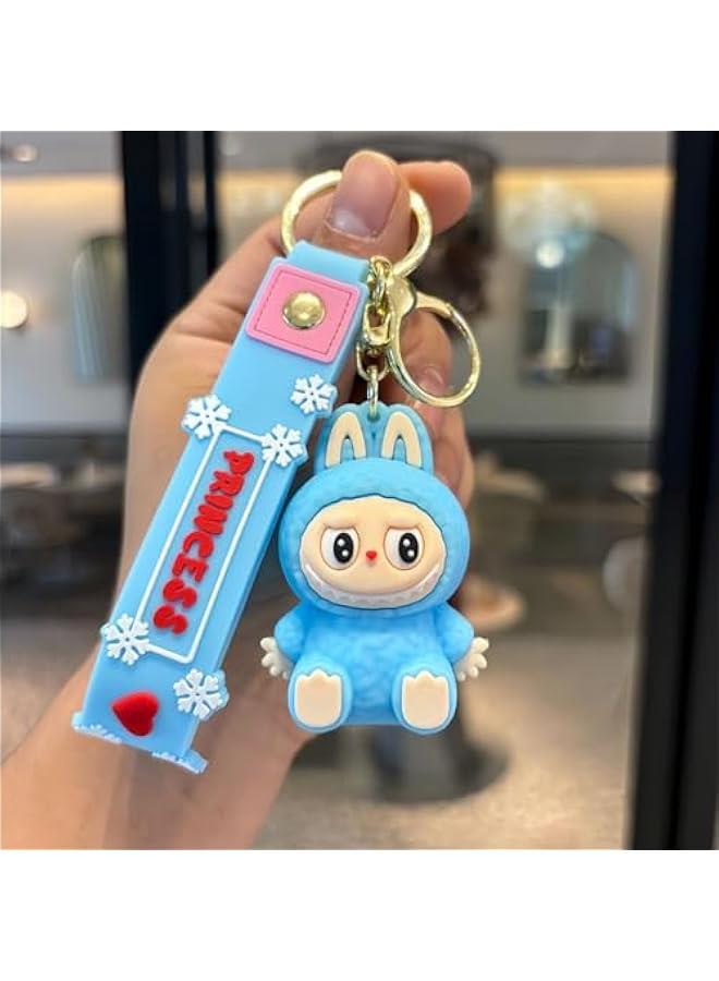 Cute Kawaii Rabbit Keychain,Cartoon Monsters Home Decoration,Silicone Key Ring Charms Accessories Gifts - Image 2
