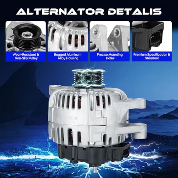 SEHNSUCHT Alternator New Fit for Kia Amanti 3.5 3.5L 2004-2006, for Hyundai Santa Fe 3.5 3.5L 2003-2006, for Hyundai XG350 3.5 3.5L 2002-2005, Replace for 37300-39010, 37300-39400, 37300-39405, 400-40011 - Image 2