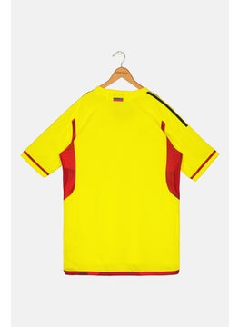 Adidas Kids Boy Sportswear Fit Short Sleeves Training T-Shirt, Yellow  - Image 2