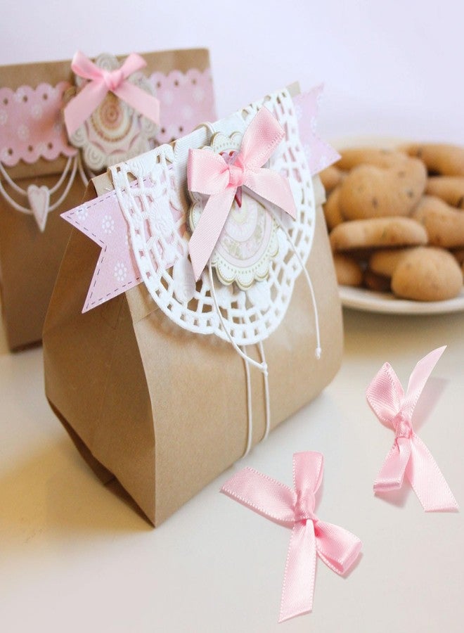 Mxxipp 35pcs Mini Pink Ribbon Bows, Small Satin Ribbon Bow, Cute Soft Bowknot Sewing Accessories for Flowers Bakery Wrapping Christmas Wedding Birthday Party Decoration - Image 4
