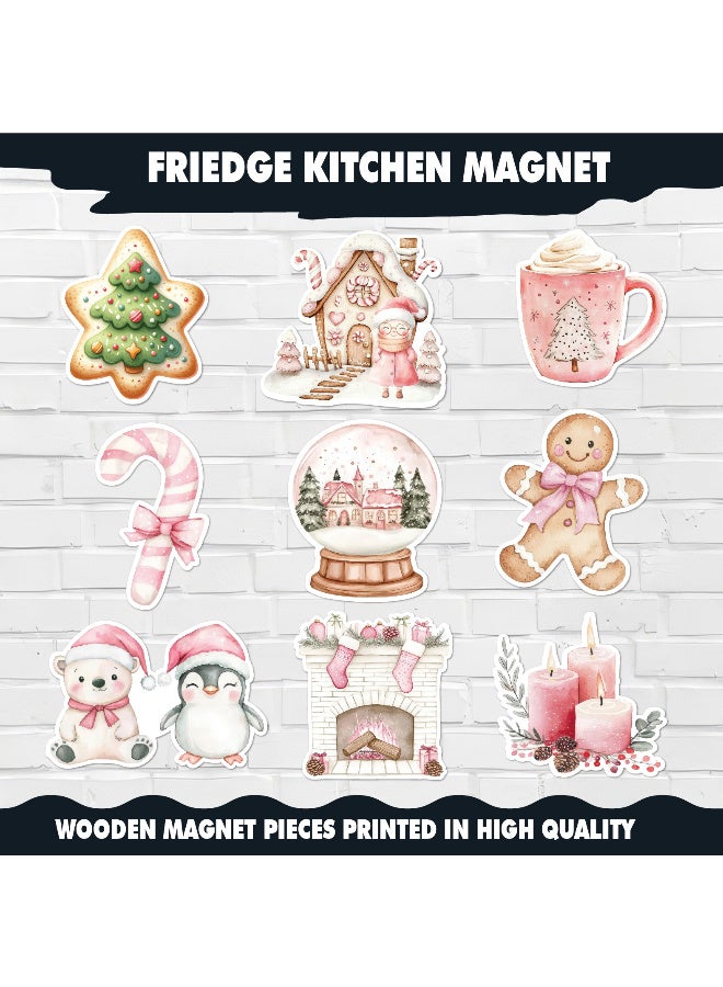 Christmas Fridge Magnets Set of 9 – Festive Decorative Magnets with Santa, Snowflakes, Christmas Trees & Holiday Designs for Refrigerator, Kitchen, and Home Décor, Perfect Seasonal Decorations for a Cozy Christmas Atmosphere - Image 2