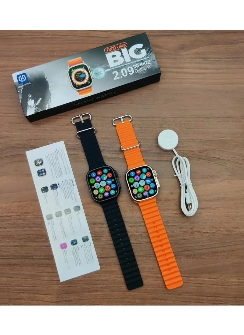 Ultra Pro - T900 Ultra Smart Watch 2.09 Inch HD Screen Orange - Image 1