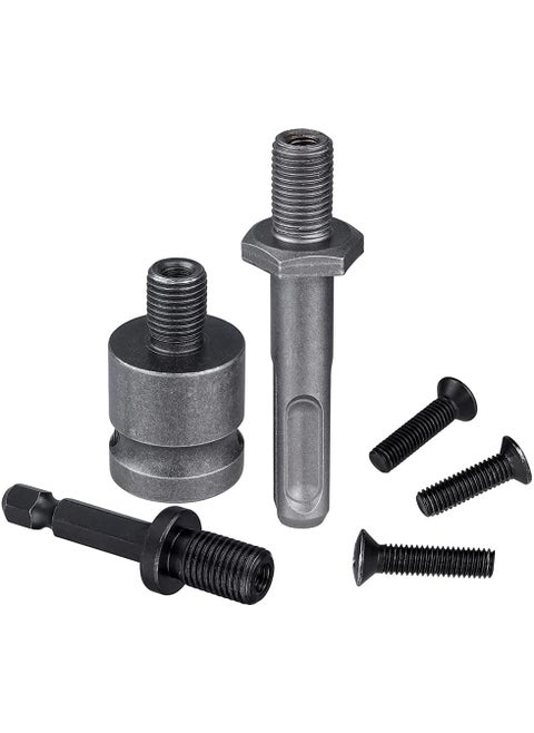 3Pcs Electric Hammer Drill Chuck 14 Hex Shank Adapter SDSPlus Shank and 12 Socket Square Female Adapter Thread 3824 UNF with Screw for Drill Chuck