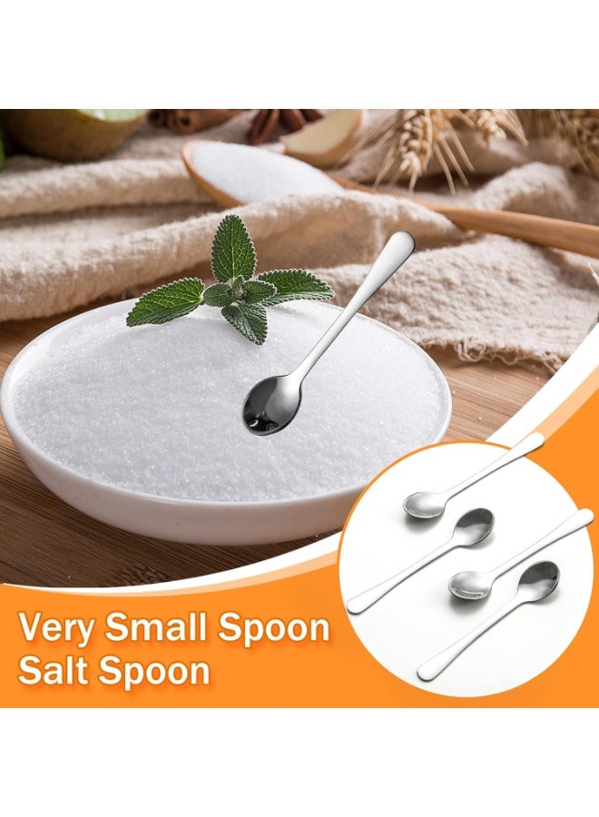 HZYH 10 Pcs Mini for Spices, Small 304 Stainless Steel Salt Spoons, Tiny Spoons for Sugar, Coffee, Powder, Dessert, Caviar,  Finish - Image 4