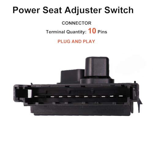 Capshat Power Seat Switch Front Left Driver Side Fit for Dodge Ram 1500 2500 3500 Jeep Cherokee Chrysler 300 2005-2022, Power Seat Control Switch Replace 56049433AE 56049433AD - Image 5