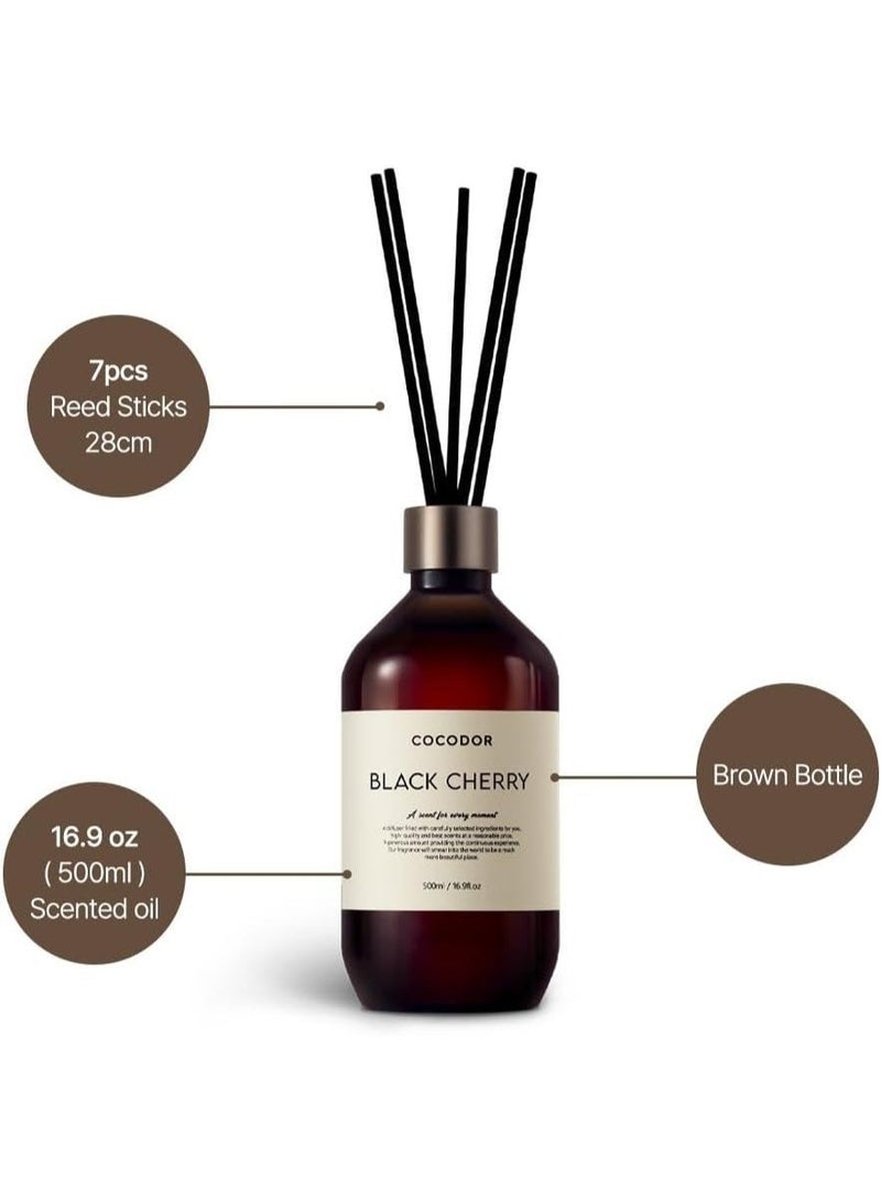 كوكودور موزّع العطر الفاخر بأعواد القصب / ‏16.9 أونصة (500 مل) / عبوة واحدة / زيت عطري برائحة مميزة مع مجموعة أعواد موزّع، مثالي لديكور المنزل والحمّام والرفوف - Image 3