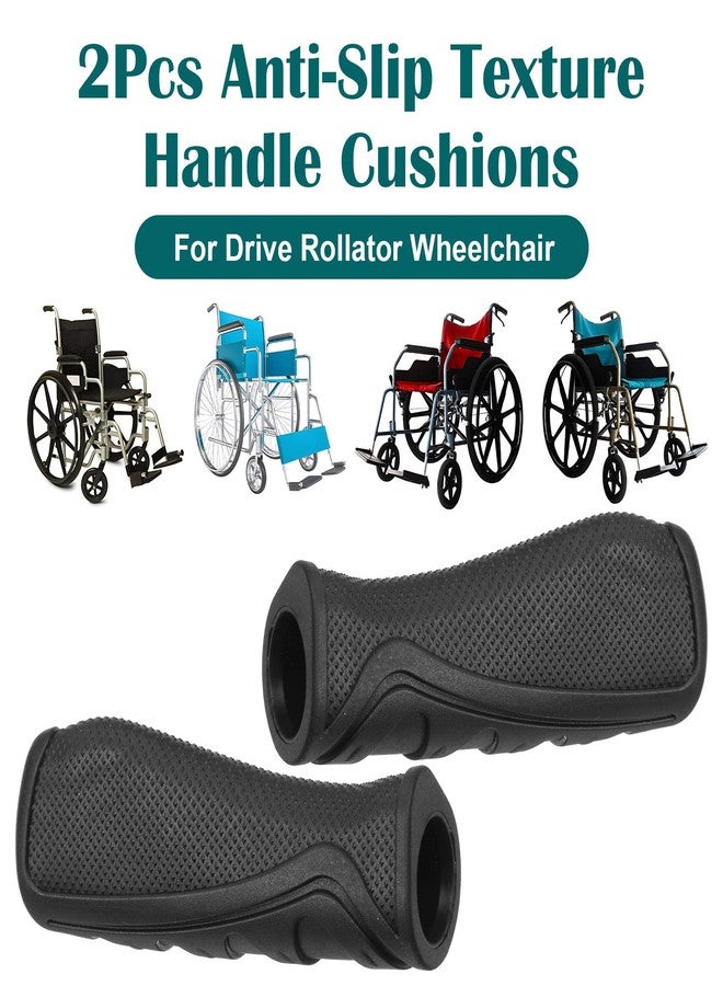 Xosjska 2 PCS Anti-Slip Wheelchair Handle Grips, Universal Rubber Rollator Hand Grip Rolling Walker Hand Grips Replacement Parts for Rollators Crutch, Rollator Walker Hands Grip for Seniors, Mobility Impaired - Image 5