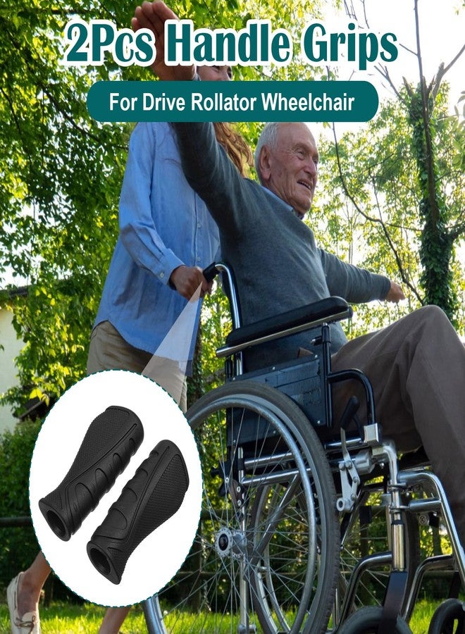 Xosjska 2 PCS Anti-Slip Wheelchair Handle Grips, Universal Rubber Rollator Hand Grip Rolling Walker Hand Grips Replacement Parts for Rollators Crutch, Rollator Walker Hands Grip for Seniors, Mobility Impaired - Image 4