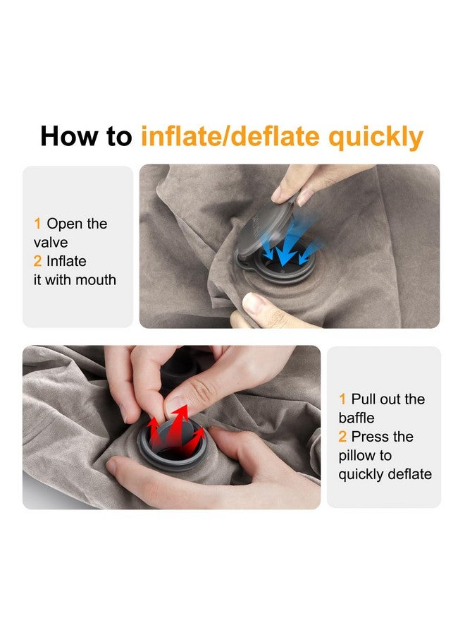 Maliton Inflatable Travel Foot Rest Pillow, Kids Airplane Bed, Adjustable Height Leg Pillow, Make a Flat Bed for Toddler, Fits for Airplane, car（Grey, 2 Pack） - Image 5