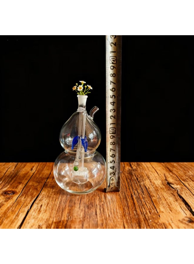 1pc Integrated Filter Transparent Mini Oil Lamp Made of High-Temperature Resistant Borosilicate Glass (Color Randomly Assigned)