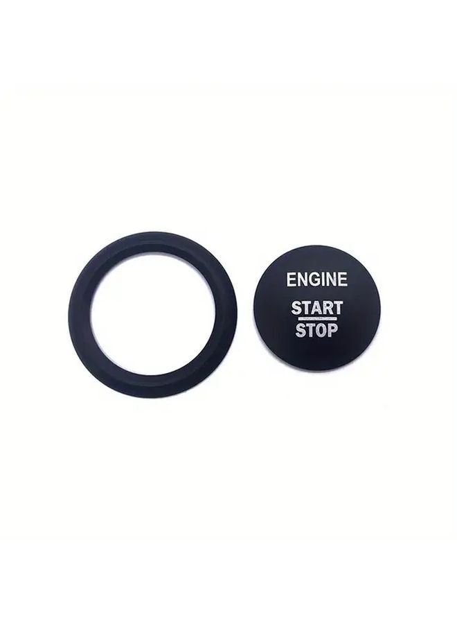 Mercedes Benz C Class CLA GLA GLC Car Start Stop Ignition Button Cover Black - Image 1