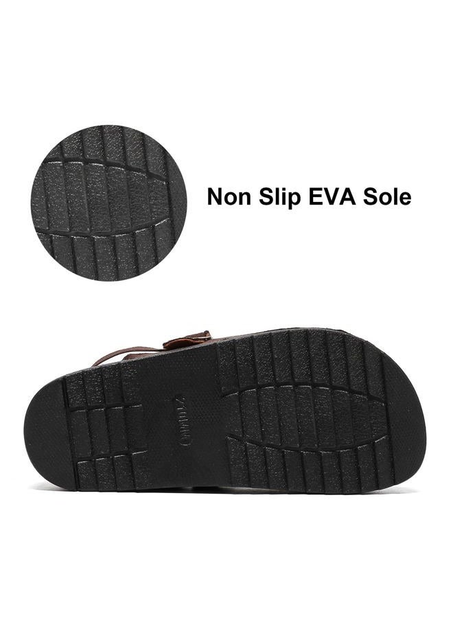 XTJSCBDSH Kids Suede Clogs for Boys and Girls Toddler Cork Footbed Sandals Mules, Potato Shoes with Adjustable Buckle, Slip-on Slippers Indoor Outdoor, Black, 2.5 Big Kid - Image 5
