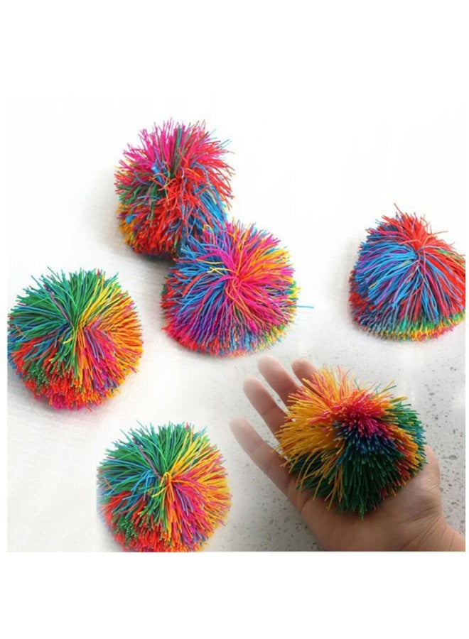 Colorful Rubber Ball Rubber Ball Colorful Fur Ball Rubber Silk Ball Kindergarten Fur Ball Colorful Rubber Ball - Image 4