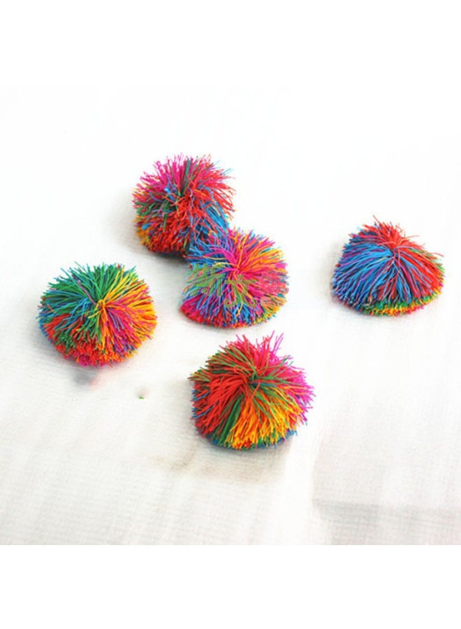 Colorful Rubber Ball Rubber Ball Colorful Fur Ball Rubber Silk Ball Kindergarten Fur Ball Colorful Rubber Ball - Image 5