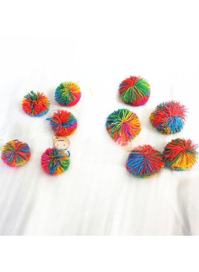 Colorful Rubber Ball Rubber Ball Colorful Fur Ball Rubber Silk Ball Kindergarten Fur Ball Colorful Rubber Ball - Image 3