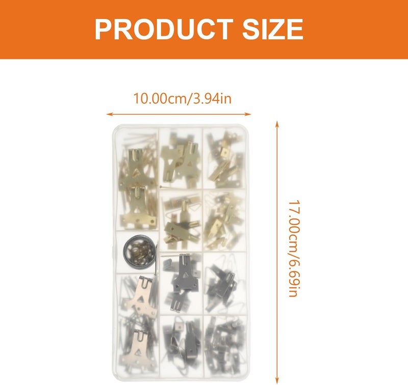 243pcs Reinforced Invisible Picture Frame Hooks Set, Multifunctional Heavy Duty Wall Hangers for Photo Display and Painting Mounting, Gold and Silver Frame Accessory Kit for Home - Image 2