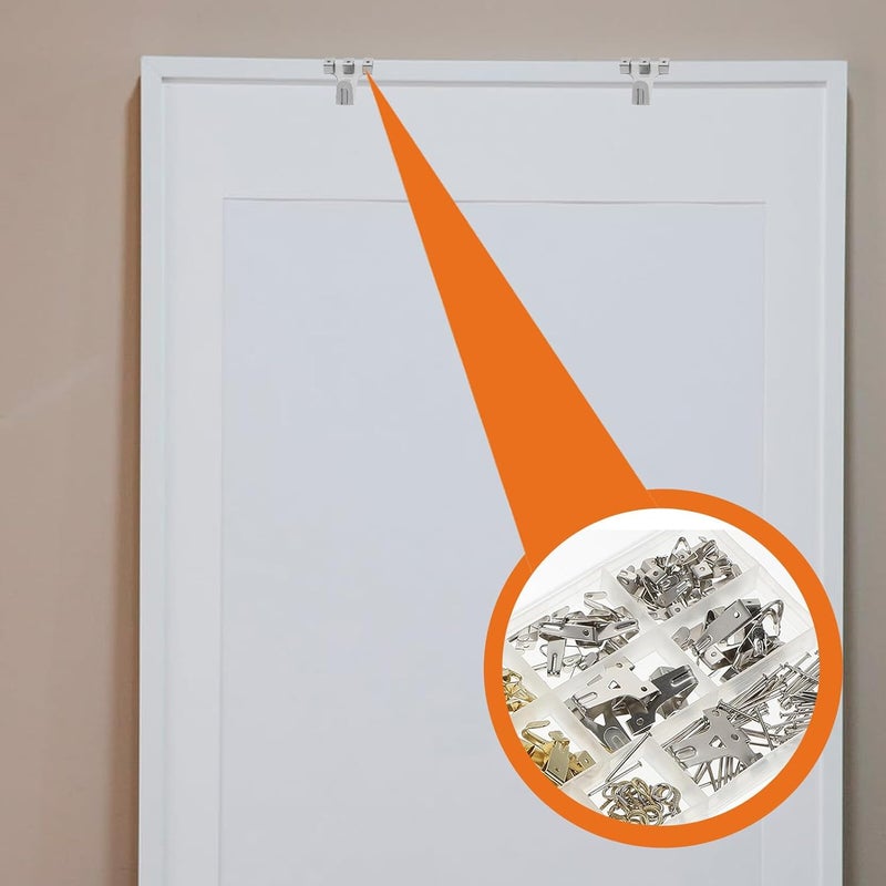 243pcs Reinforced Invisible Picture Frame Hooks Set, Multifunctional Heavy Duty Wall Hangers for Photo Display and Painting Mounting, Gold and Silver Frame Accessory Kit for Home - Image 4