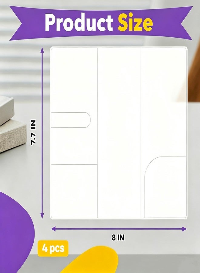 Mtuiewo 4 PCS Clear & Frosted Plastic Covers – Compatible with Hobonichi Techo Weeks 2026 Planner (Jan/Apr Start) and Mega – Not Flimsy, Flexible & Durable – Notebook Protector with Pen Loop and Card Pockets - Image 3