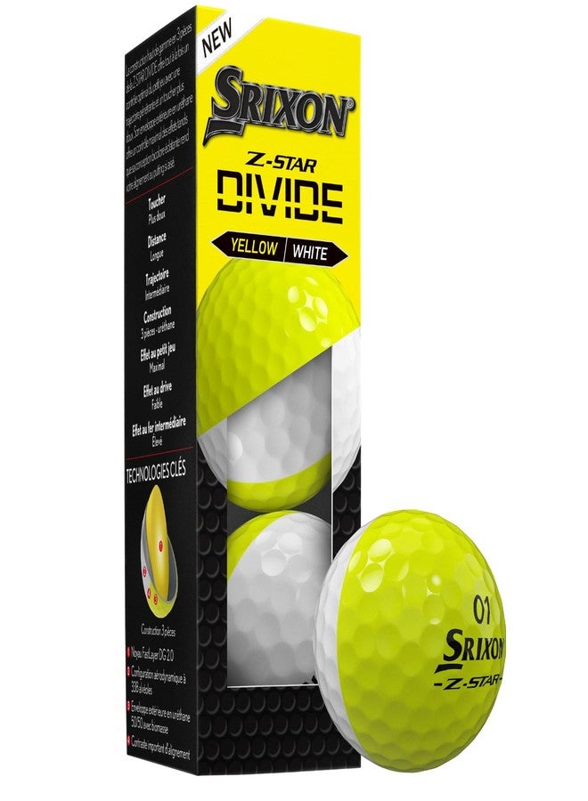 Srixon New Z-Star Divide 2025 Golf Balls Dozen (Yellow/White) - Image 4