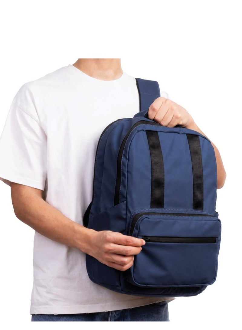 Ar supply AR Summit Backpack by Arij Bags | Laptop Backpack, Water-Resistant, Padded Laptop Compartment, Multiple Pockets, Travel and Daily Use (42 × 30 × 14 cm) (Navy) - Image 2