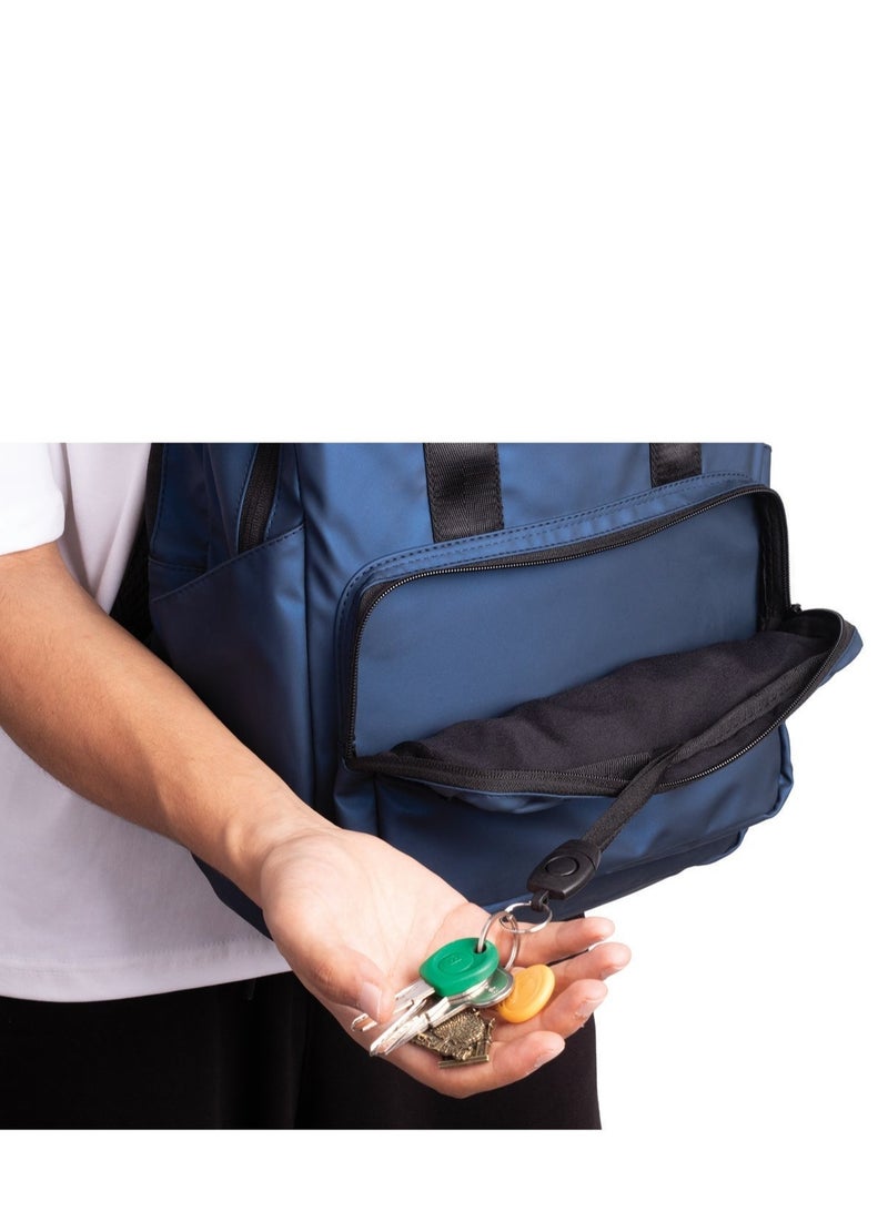 Ar supply AR Summit Backpack by Arij Bags | Laptop Backpack, Water-Resistant, Padded Laptop Compartment, Multiple Pockets, Travel and Daily Use (42 × 30 × 14 cm) (Navy) - Image 3