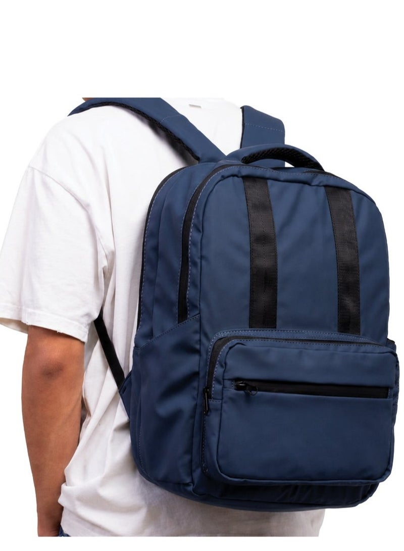 Ar supply AR Summit Backpack by Arij Bags | Laptop Backpack, Water-Resistant, Padded Laptop Compartment, Multiple Pockets, Travel and Daily Use (42 × 30 × 14 cm) (Navy) - Image 5