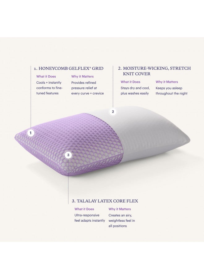 Purple Purple Harmony Pillow | The Greatest Pillow Ever Invented, Hex Grid, No Pressure Support, Stays Cool, Good Housekeeping Award Winning Pillow (Tall)  - Image 3