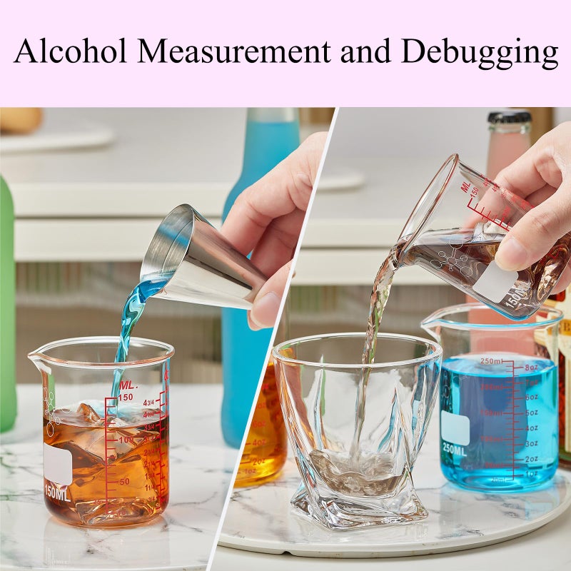 Ackers BORO3.3 3 Piece High Borosilicate Glasss Liquid Measuring Cups, Includes 150ml(5OZ),250ml(8OZ),and 500ml(16OZ), Dishwasher, Freezer, Microwave, and Preheated Oven Safe, Essential Kitchen Tools - Image 3